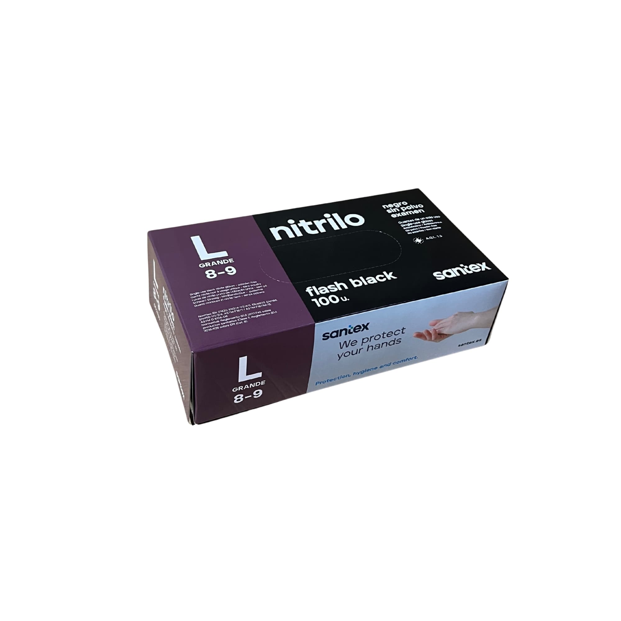 Guante Multiuso Nitrilo Negro 6gr C-100